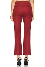 Saint Laurent Bootcut Pant in Rouge Fonce, view 4, click to view large image.