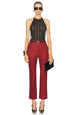 Saint Laurent Bootcut Pant in Rouge Fonce, view 5, click to view large image.