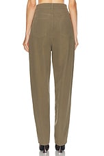 Saint Laurent Straight Leg Trouser in Authentic Kaki, view 4, click to view large image.