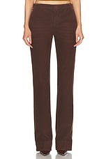 Saint Laurent Bootcut Pant in Bitter Chocolate, view 1, click to view large image.