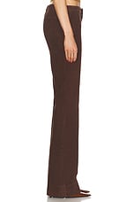 Saint Laurent Bootcut Pant in Bitter Chocolate, view 3, click to view large image.