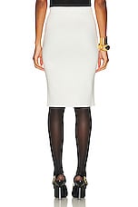 Saint Laurent Jersey Skirt in Naturel, view 3, click to view large image.