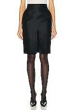 Saint Laurent Pencil Skirt in Noir, view 1, click to view large image.