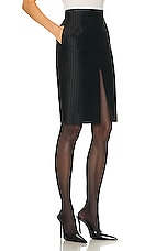 Saint Laurent Pencil Skirt in Noir, view 2, click to view large image.