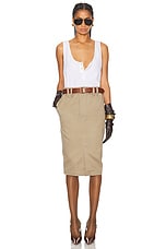 Saint Laurent Pencil Skirt in Magestic, view 4, click to view large image.
