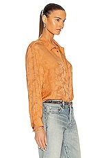 Saint Laurent Western Blouse in Orange, view 2, click to view large image.