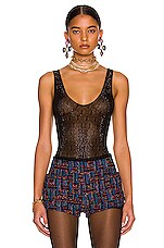 【送料&関税込】Saint Laurent Black Mesh Bodysuit Open-knit bodysuit in black - Saint Laurent | Mytheresa