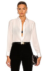 Saint Laurent Classic Collar Shirt in Shell, view 1, click to view large image.