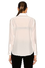 Saint Laurent Classic Collar Shirt in Shell, view 3, click to view large image.