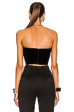 Saint Laurent Strapless Top in Noir, view 3, click to view large image.