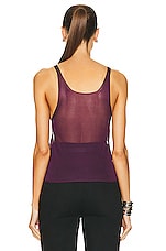 Saint Laurent Tank Top in Aubergine, view 3, click to view large image.