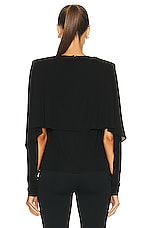 Saint Laurent Long Sleeve Top in Noir, view 3, click to view large image.