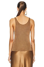 Saint Laurent Knit Tank Top in Noisette, view 3, click to view large image.