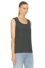 Saint Laurent Jersey Tank Top in Gris, view 2, click to view large image.