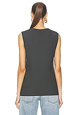 Saint Laurent Jersey Tank Top in Gris, view 3, click to view large image.