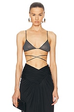 Saint Laurent Triangle Bralette in Gris, view 1, click to view large image.