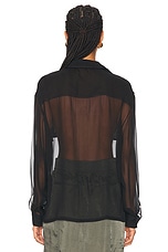 Saint Laurent Button Up Top in Noir, view 3, click to view large image.