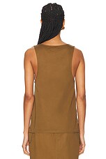 Saint Laurent Tank Top in Kaki, view 3, click to view large image.