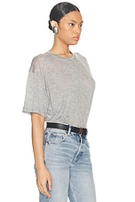 Saint Laurent Oversized T-shirt in Gris Chine, view 2, click to view large image.