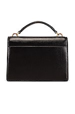 Saint Laurent Sunset Top Handle Chain Wallet Bag in Nero & Nero, view 3, click to view large image.