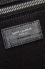 Saint Laurent Rive Gauche Tote Bag in Black & White, view 6, click to view large image.
