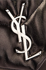 Saint Laurent Medium Monogramme Puffer Loulou Shoulder Bag in Black, view 8, click to view large image.