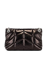 Saint Laurent Small Monogramme Puffer Loulou Shoulder Bag in Black, view 3, click to view large image.
