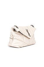 Saint Laurent Small Puffer Shoulder Bag in Crema Soft, view 4, click to view large image.
