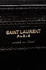 Saint Laurent Medium Monogramme Satchel Bag in Crema Soft, view 7, click to view large image.