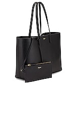 Saint Laurent East West Shopping Bag in Black, view 4, click to view large image.