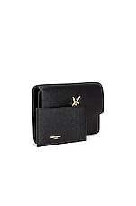 Saint Laurent Uptown Flap Chain Wallet Bag in Nero, view 4, click to view large image.