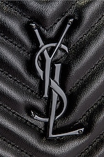 Saint Laurent Medium Lou Monogramme Bag in Black, view 8, click to view large image.