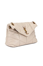 Saint Laurent Small LouLou Monogramme Bag in Crema Soft, view 4, click to view large image.
