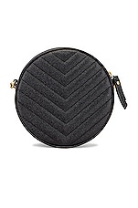 Saint Laurent Monogramme Round Bag in Black, view 3, click to view large image.