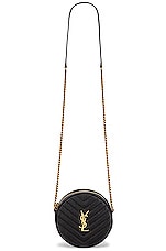 Saint Laurent Monogramme Round Bag in Black, view 6, click to view large image.