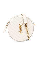 Saint Laurent Monogramme Round Bag in Crema Soft, view 1, click to view large image.