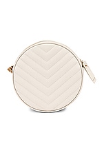Saint Laurent Monogramme Round Bag in Crema Soft, view 3, click to view large image.