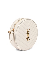 Saint Laurent Monogramme Round Bag in Crema Soft, view 4, click to view large image.