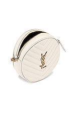Saint Laurent Monogramme Round Bag in Crema Soft, view 5, click to view large image.