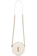 Saint Laurent Monogramme Round Bag in Crema Soft, view 6, click to view large image.