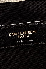 Saint Laurent Medium Uptown Pouch in Crema Soft, view 6, click to view large image.