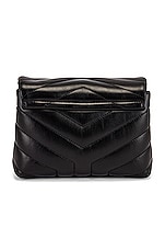 Saint Laurent Toy Loulou Bag in Nero, view 3, click to view large image.