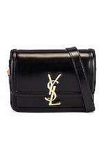 Saint Laurent Small Solferino Satchel Bag in Nero, view 1, click to view large image.