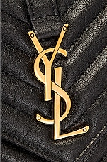 Saint Laurent Medium College Chain Bag in Noir, view 8, click to view large image.