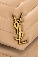 Saint Laurent Small Loulou Chain Bag in Dark Beige, view 8, click to view large image.
