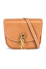 Saint Laurent Small Kaia Satchel in Brown Gold, view 1, click to view large image.