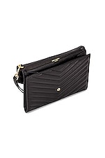 Saint Laurent Monogramme Clutch in Noir, view 5, click to view large image.