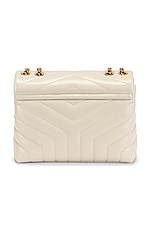 Saint Laurent Small Loulou Chain Bag in Blanc Vintage, view 3, click to view large image.