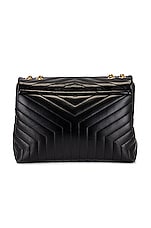 Saint Laurent Large Loulou Chain Bag in Noir, view 3, click to view large image.