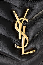 Saint Laurent Large Loulou Chain Bag in Noir, view 8, click to view large image.